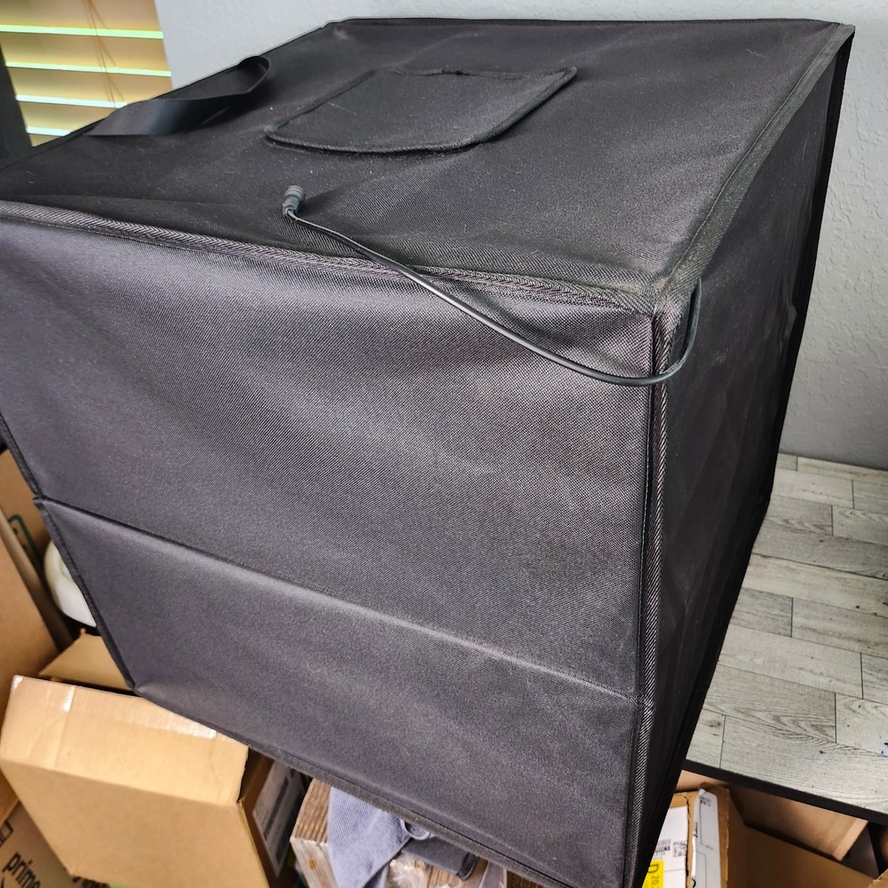 Glendan Photo Studio Light Box Black Portable Folding LED Photography 20"x20" - Picture 10 of 16